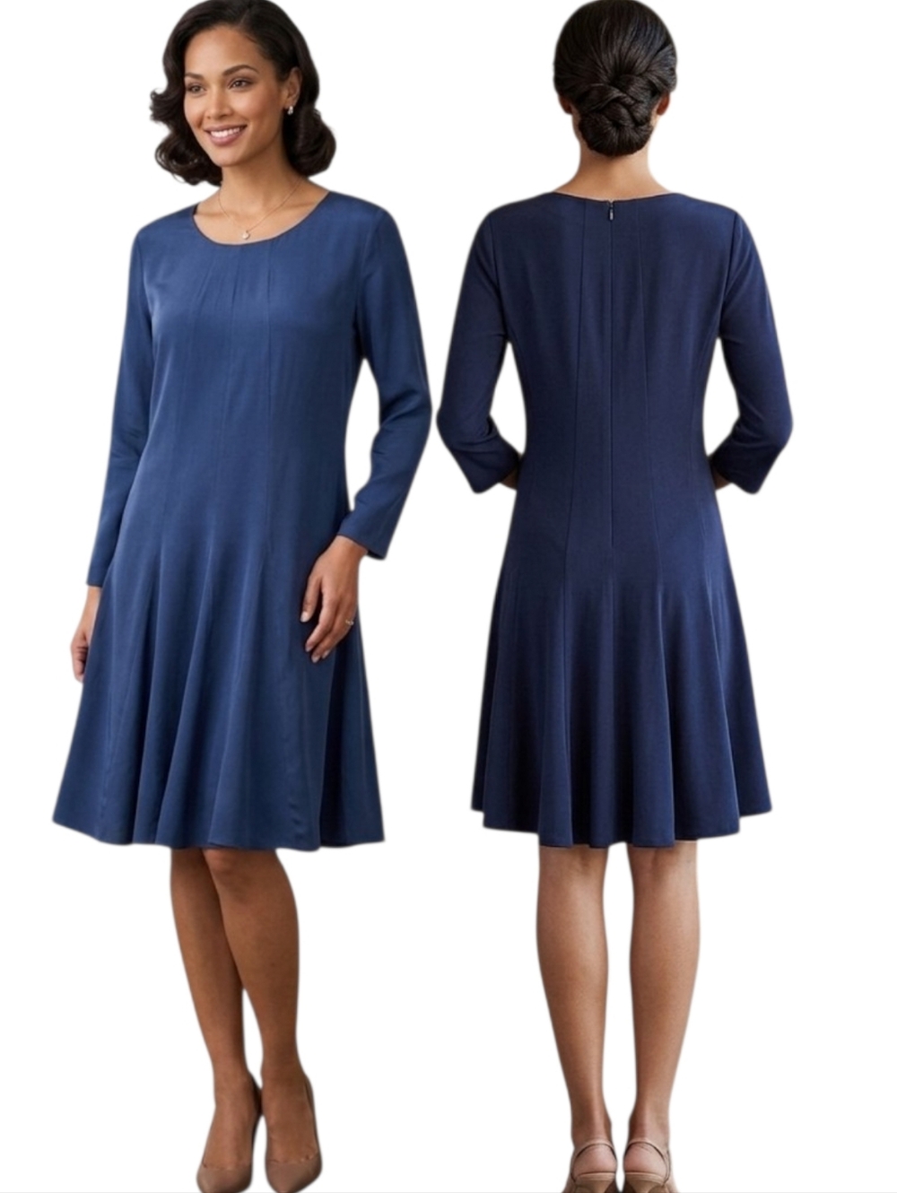 CLUB MONACO Silk A-line Knee-length Shift Dress - Size 8